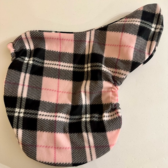 Pink plaid saddle cover - Picture 2 of 4